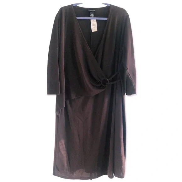 lane bryant brown dress Lane Bryant Black/White/Metallic Silver Plaid with Tie Belt Flannel Sh   The Saved Collection